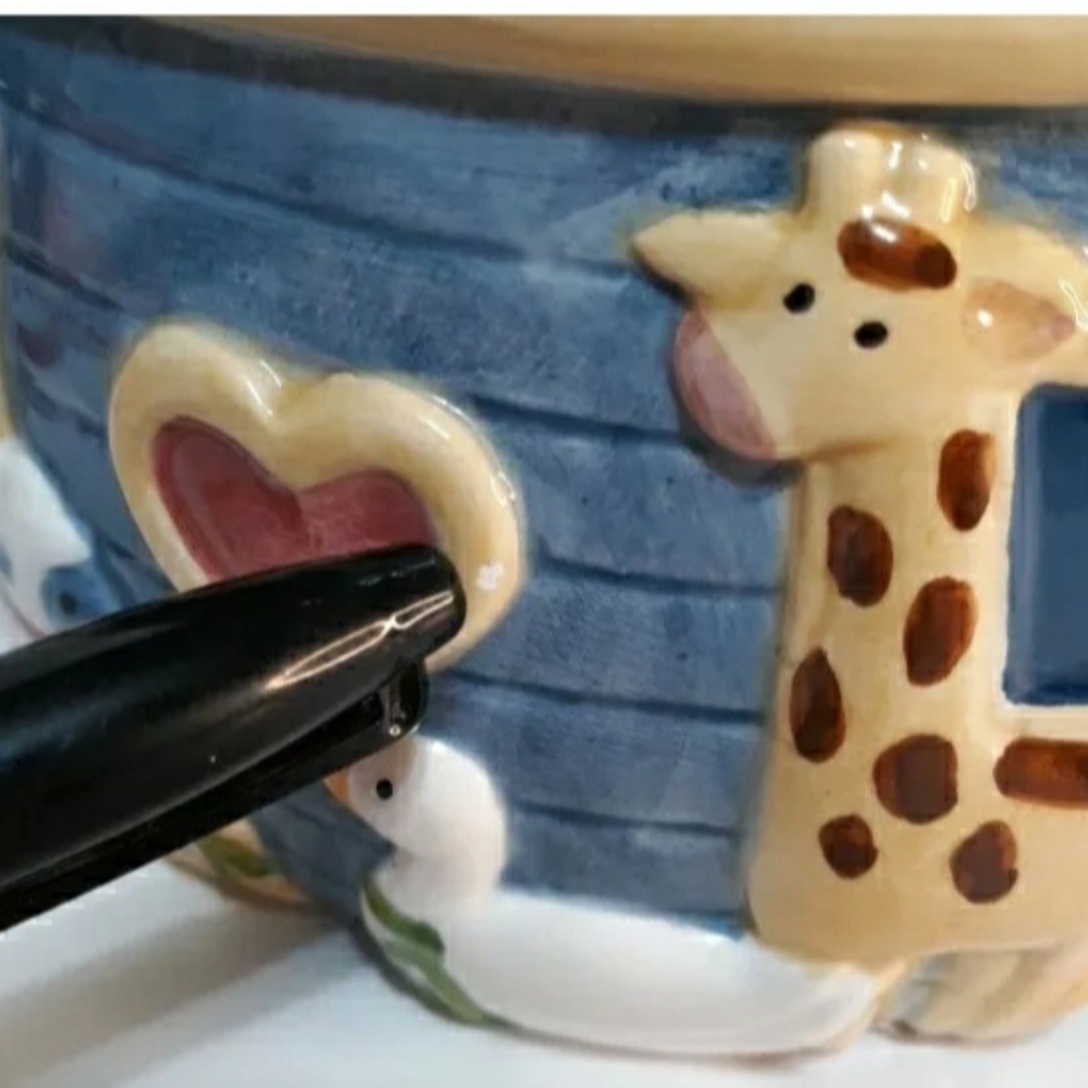 Teapot Noah's Ark By Susan Winget Certified Intl Flaws Small Chips See I… - Picture 5 of 10